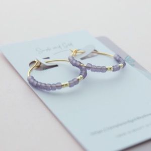 Beaded Hoop Earrings